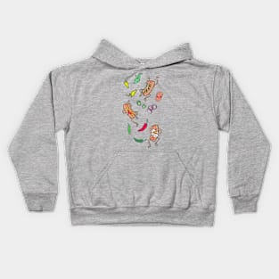 Hot dog party dudes Kids Hoodie